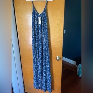 Roan + Ryan Blue Floral Maxi Dress from Evereve NWT Size Small